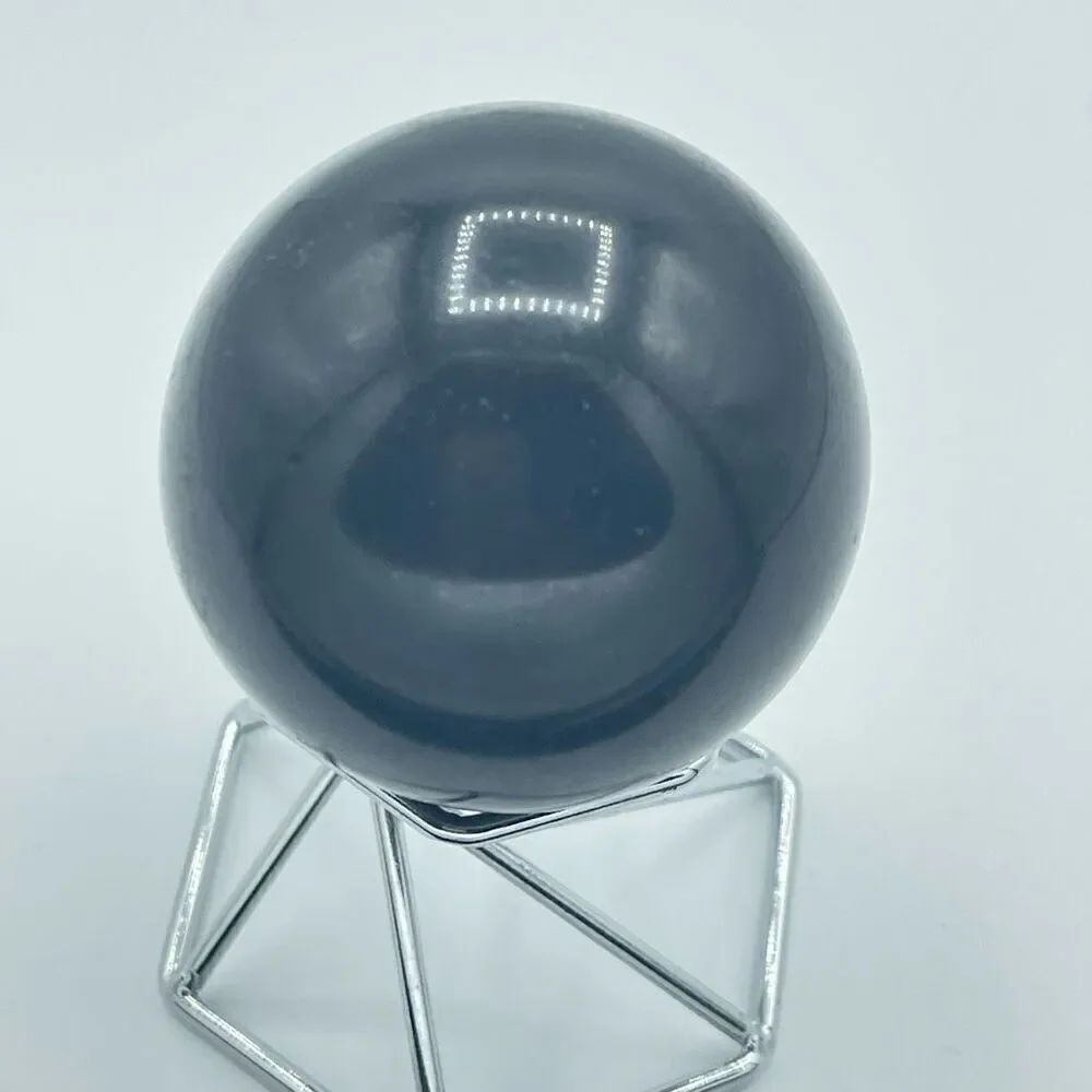 Tourmaline sphere black crystal healing stone 2 inches Wicca chakra